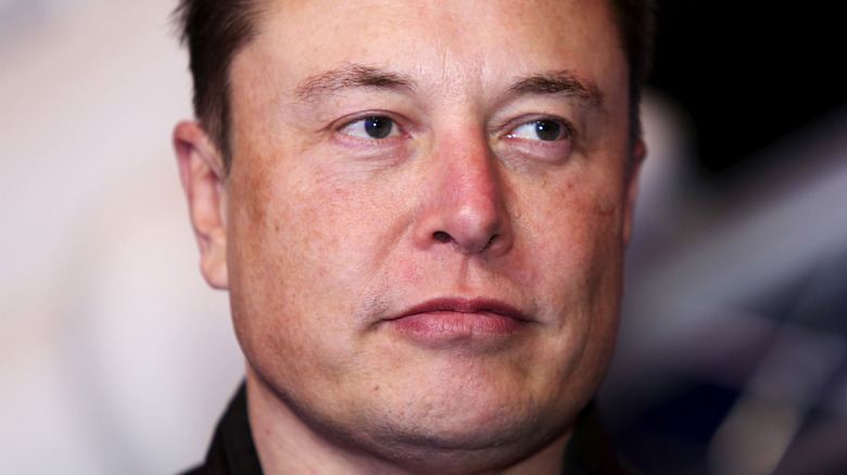 Elon Musk pensive