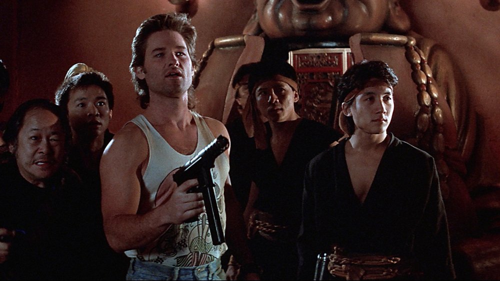 Victor Wong and Kurt Russell in Big Trouble in Little China