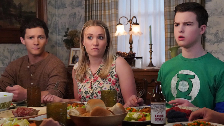 Georgie, Mandy, and Sheldon annoyed