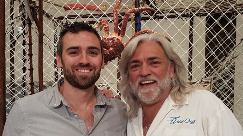 Father and son crab catchers