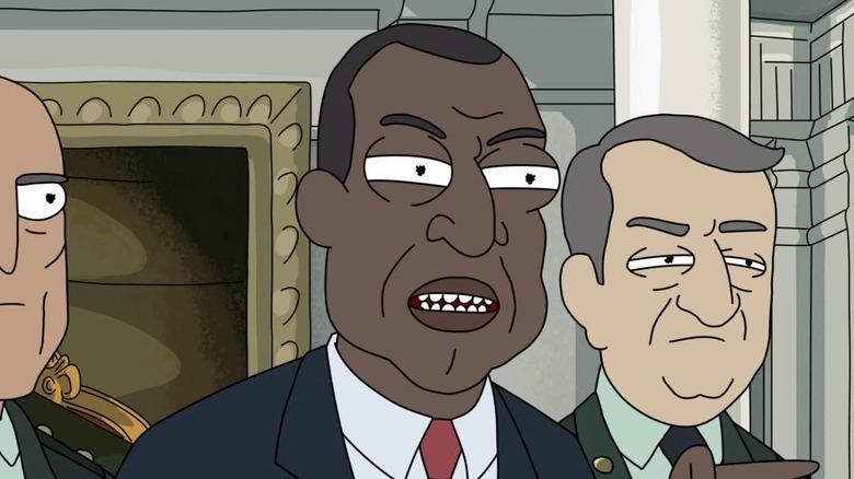 President Curtis talking to Rick