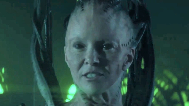 Annie Wersching grins as the Borg Queen on Picard