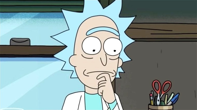 Rick and Morty Thinking Face