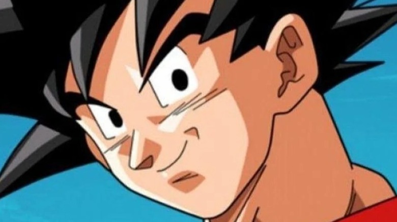 Goku from Dragon Ball Super smiling