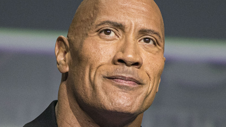 Dwayne Johnson smirking