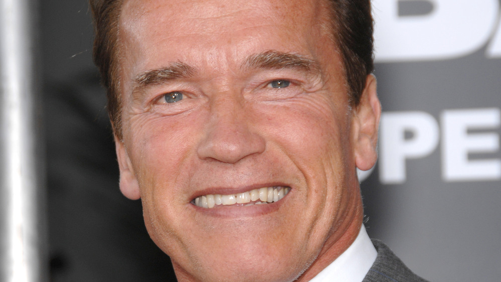 Schwarzenegger with a grin