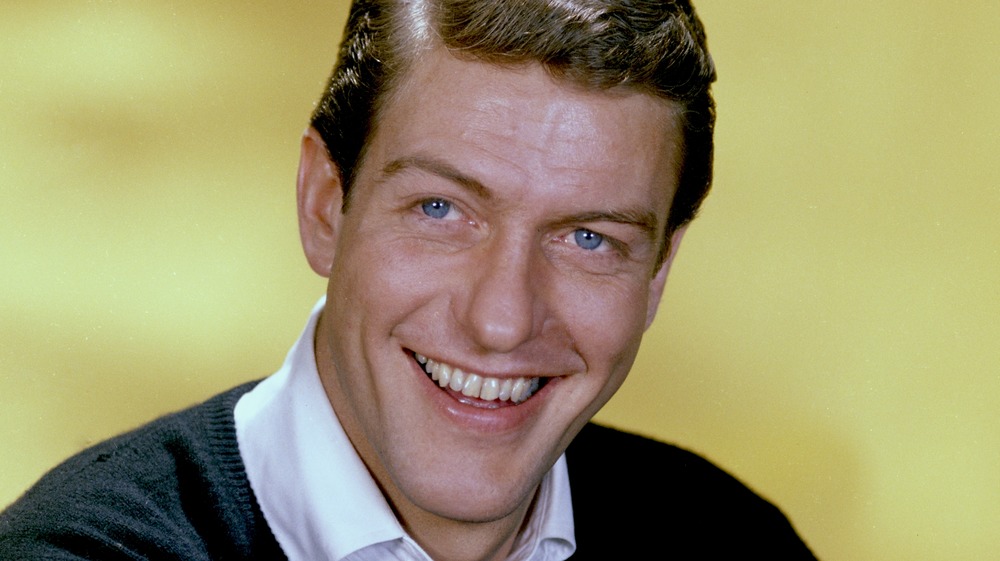 Dick Van Dyke with yellow background