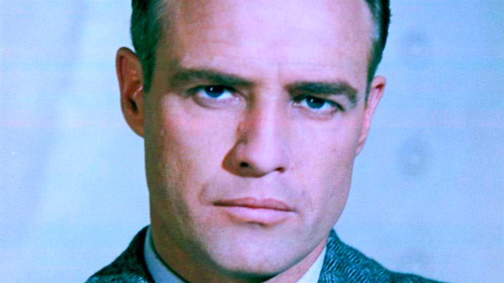 Marlon Brando scowling