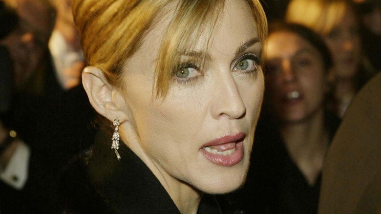 Madonna looking into camera