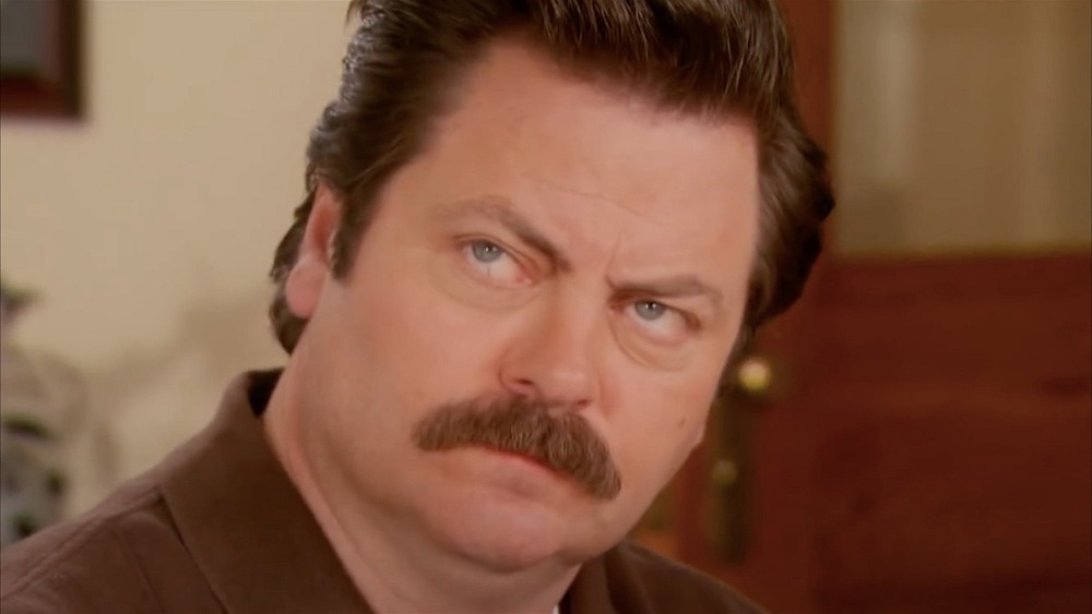 Ron Swanson looking skeptical