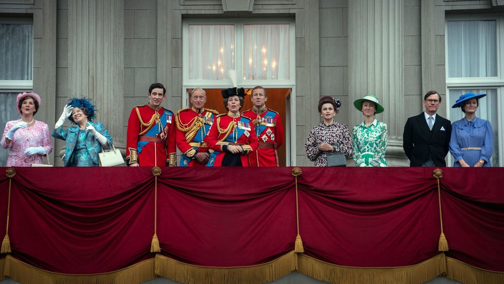 The royal family at the Trooping of the Colours on The Crown