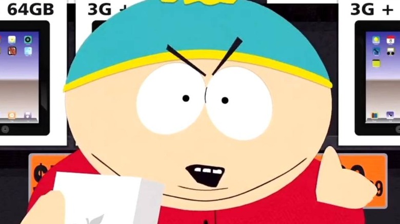 Eric Cartman throwing a tantrum