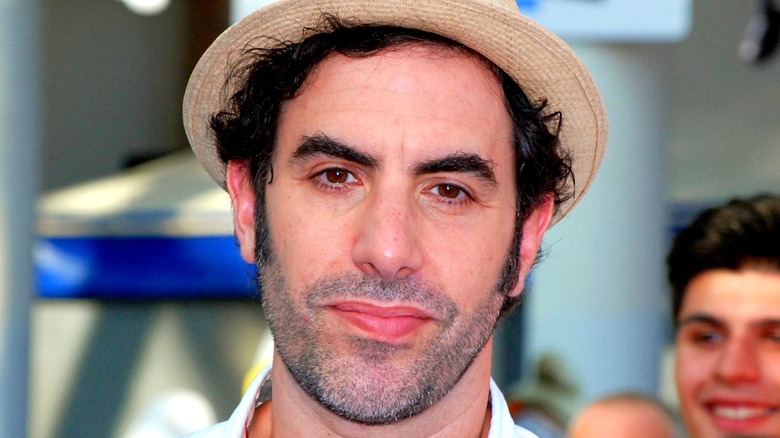 Sacha Baron Cohen wearing hat