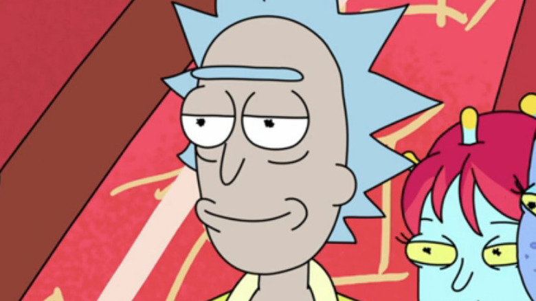 Rick Sanchez smiling in Rick and Morty