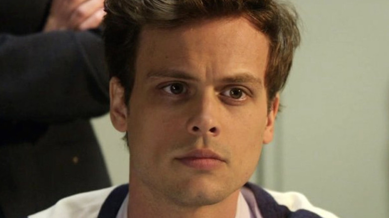 Spencer Reid takes a moment to think.