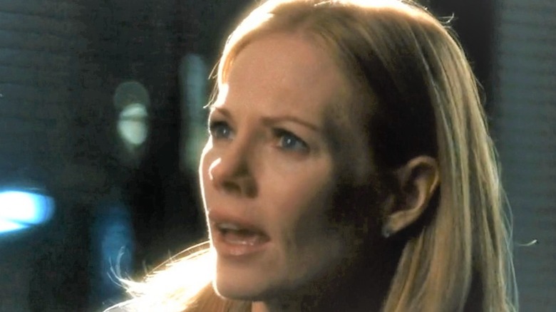 Catherine Willows looking shocked