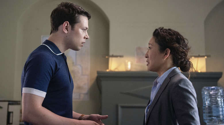 Eve and Kenny argue in Killing Eve