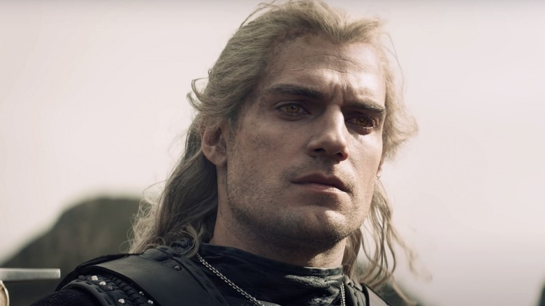 Geralt looking grim in The Witcher