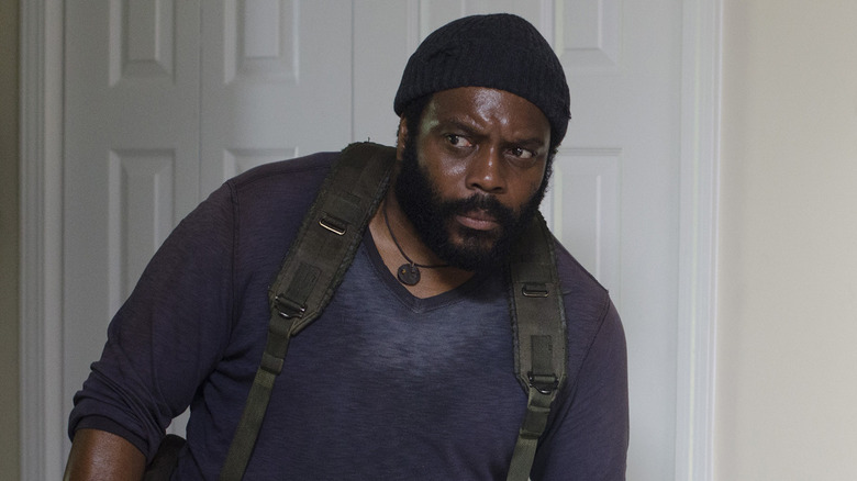 Tyreese checks for walkers