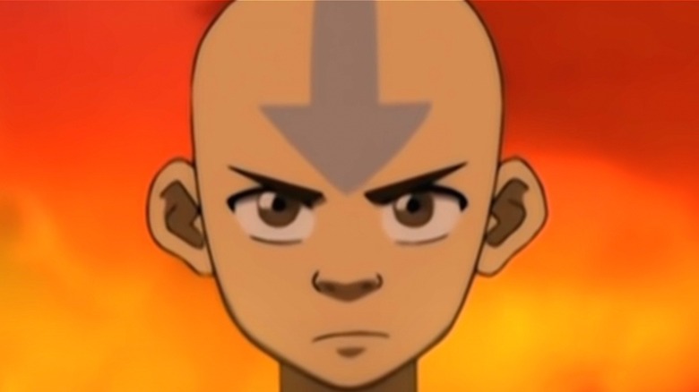 Aang looking determined