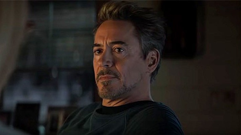 Tony Stark wielding Infinity Gauntlet