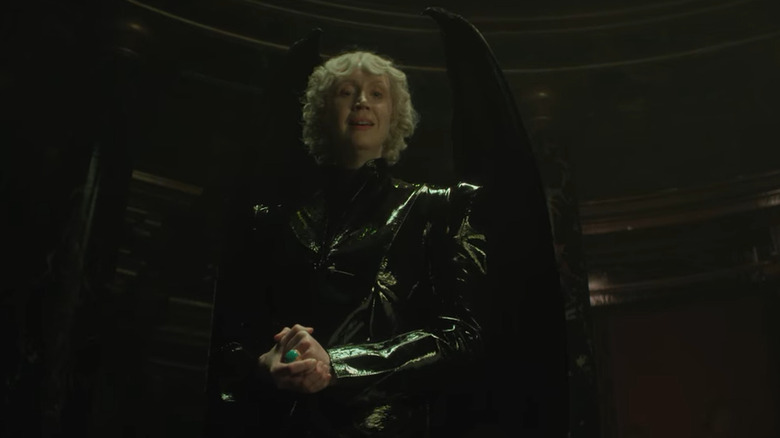 Gwendoline Christie with black wings