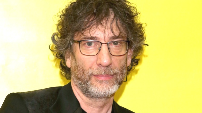 Neil Gaiman wearing glasses