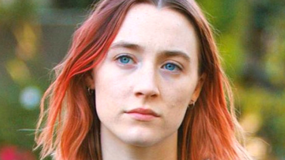 Saoirse Ronan with pink hair Lady Bird