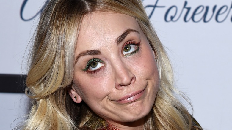 Kaley Cuoco Pulling Face Red Carpet