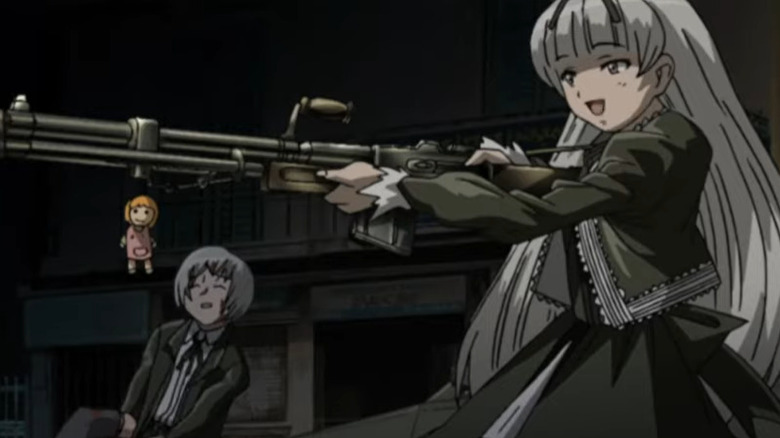 Gretel fires a rifle