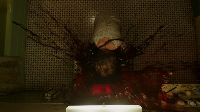 Bev getting blasted with sink blood