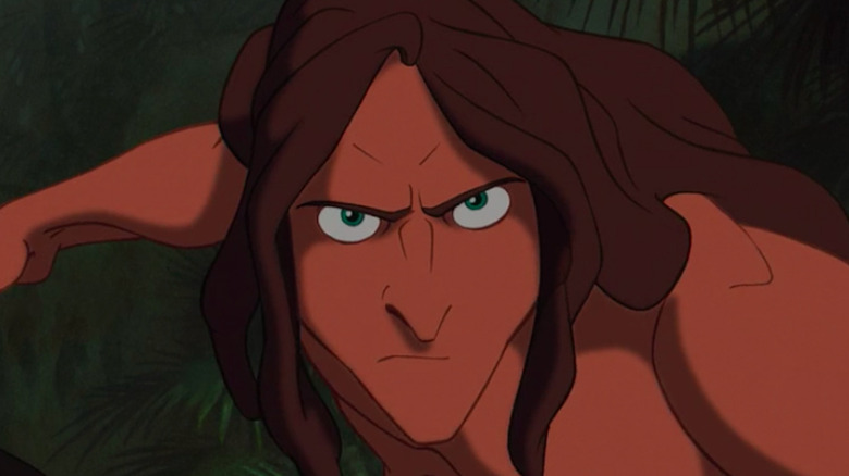 Tarzan looking angry