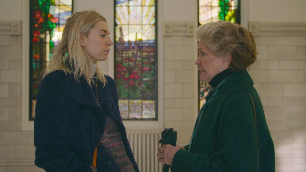 Vanessa Kirby and Ellen Burstyn having a difficult conversation in Pieces of a Woman