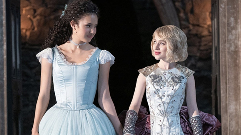 Agatha and Sophie smile looking at each other