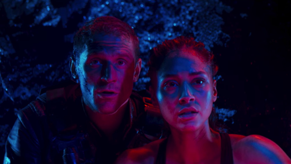 Lindsey Morgan and Daniel Bernhardt