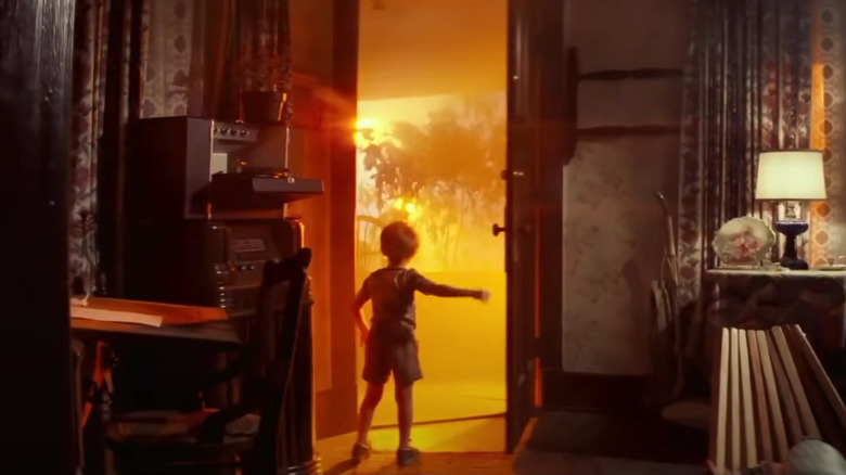 Barry opens the door