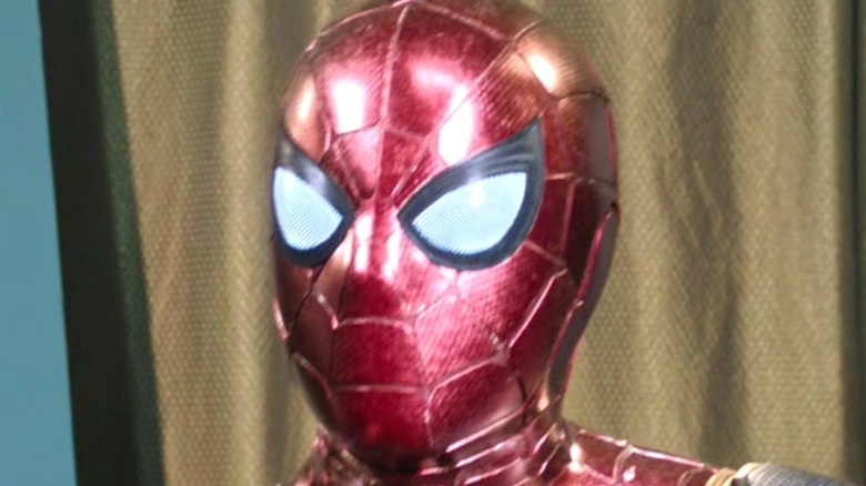 Spider-Man wearing Iron Spider suit