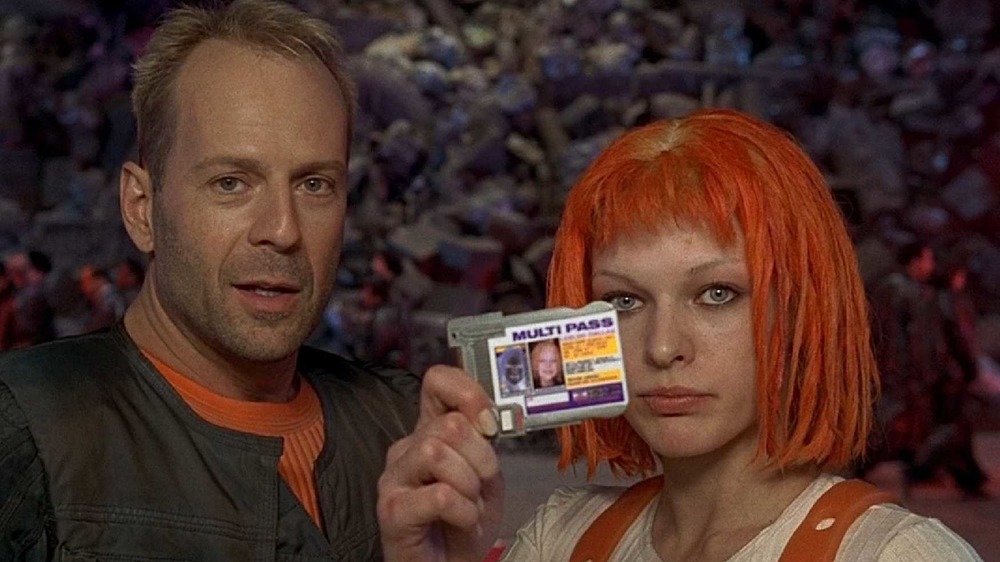 Bruce Willis and Milla Jovovich in The Fifth Element