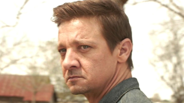 Clint Barton looking upset