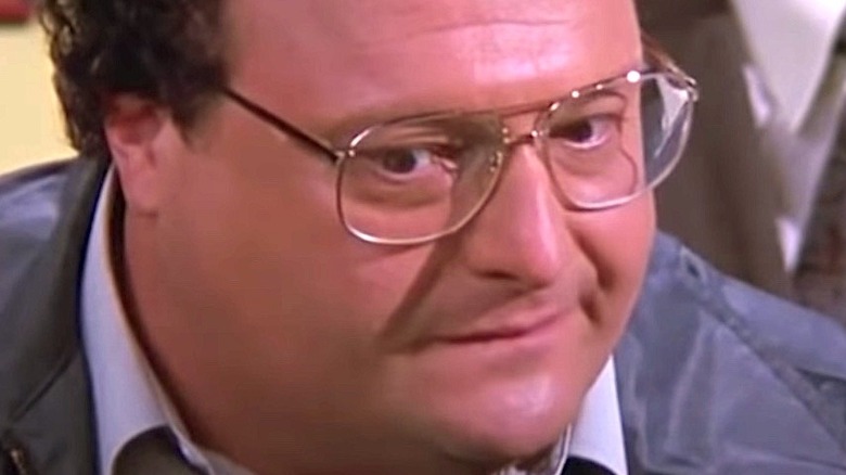 Newman looking scared on Seinfeld