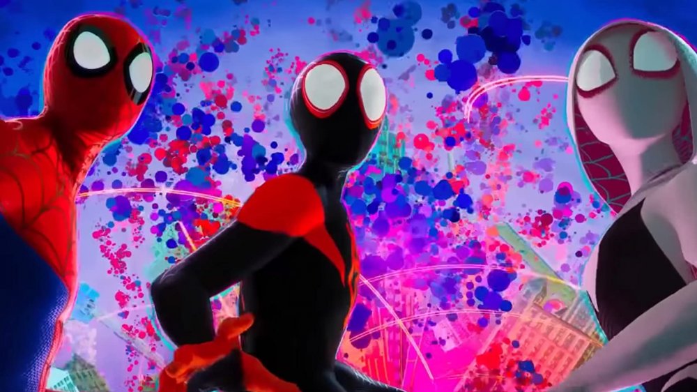 Jake Johnson, Shameik Moore, and Hailee Steinfeld in Into the Spider-Verse