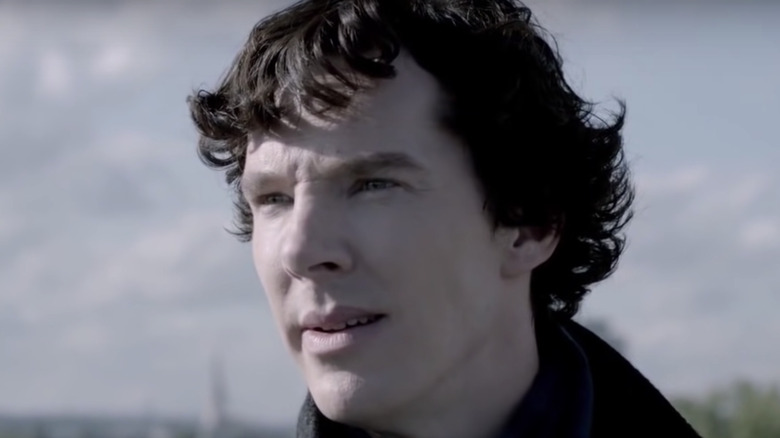 Benedict Cumberbatch playing Sherlock