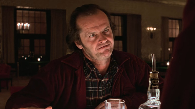 Jack Torrance talking at hotel bar in The Shining