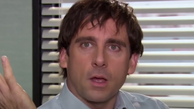 Michael Scott playing Jim Halpert