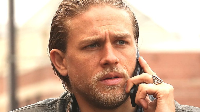 Jax Teller on a cell phone in Sons of Anarchy