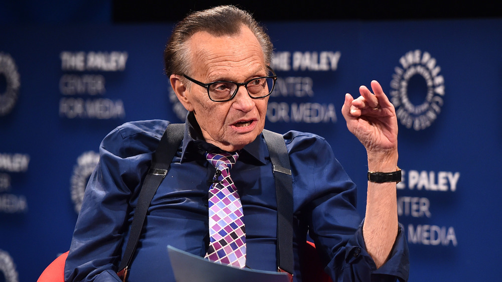 Larry King talks at Paley Fest