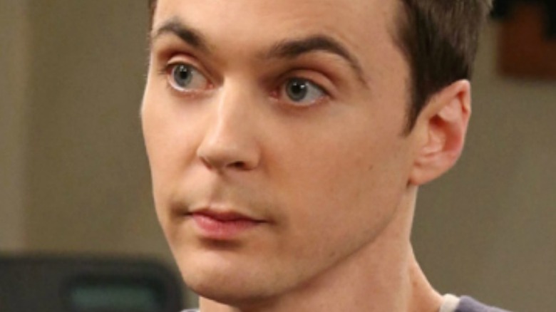 Sheldon Cooper raising his eyebrows