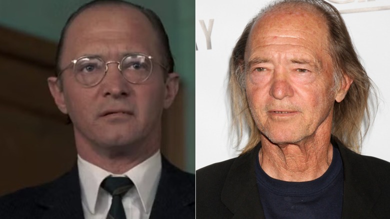 Lamar stands in the funeral home examination room; Tracey Walter poses on the red carpet for I Spit on Your Grave in 2010