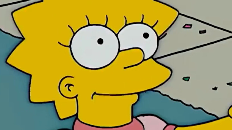Lisa holding hands with Homer