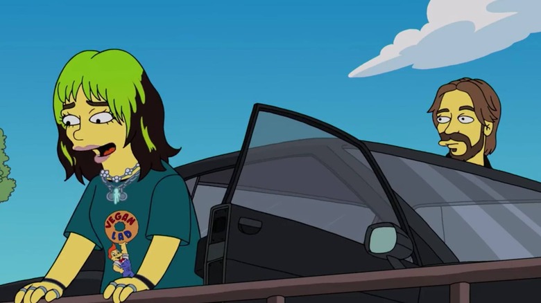 Billie Eilish meeting Lisa Simpson